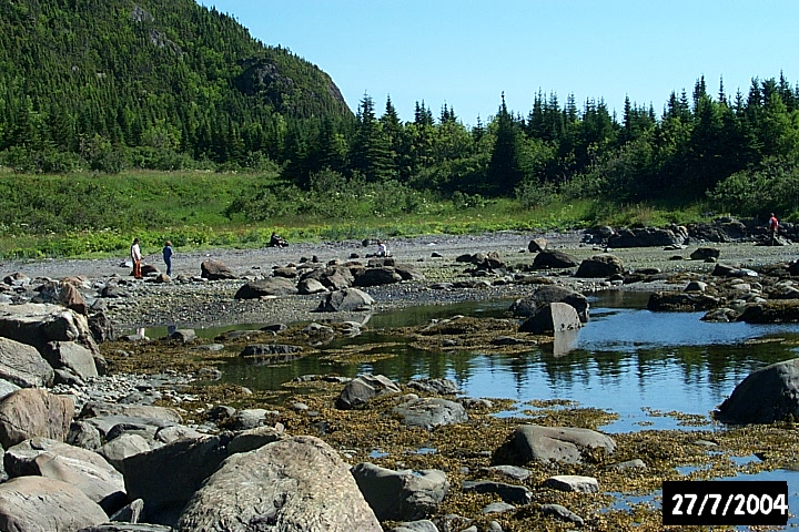 The shallow shore at Sleepy Cove.